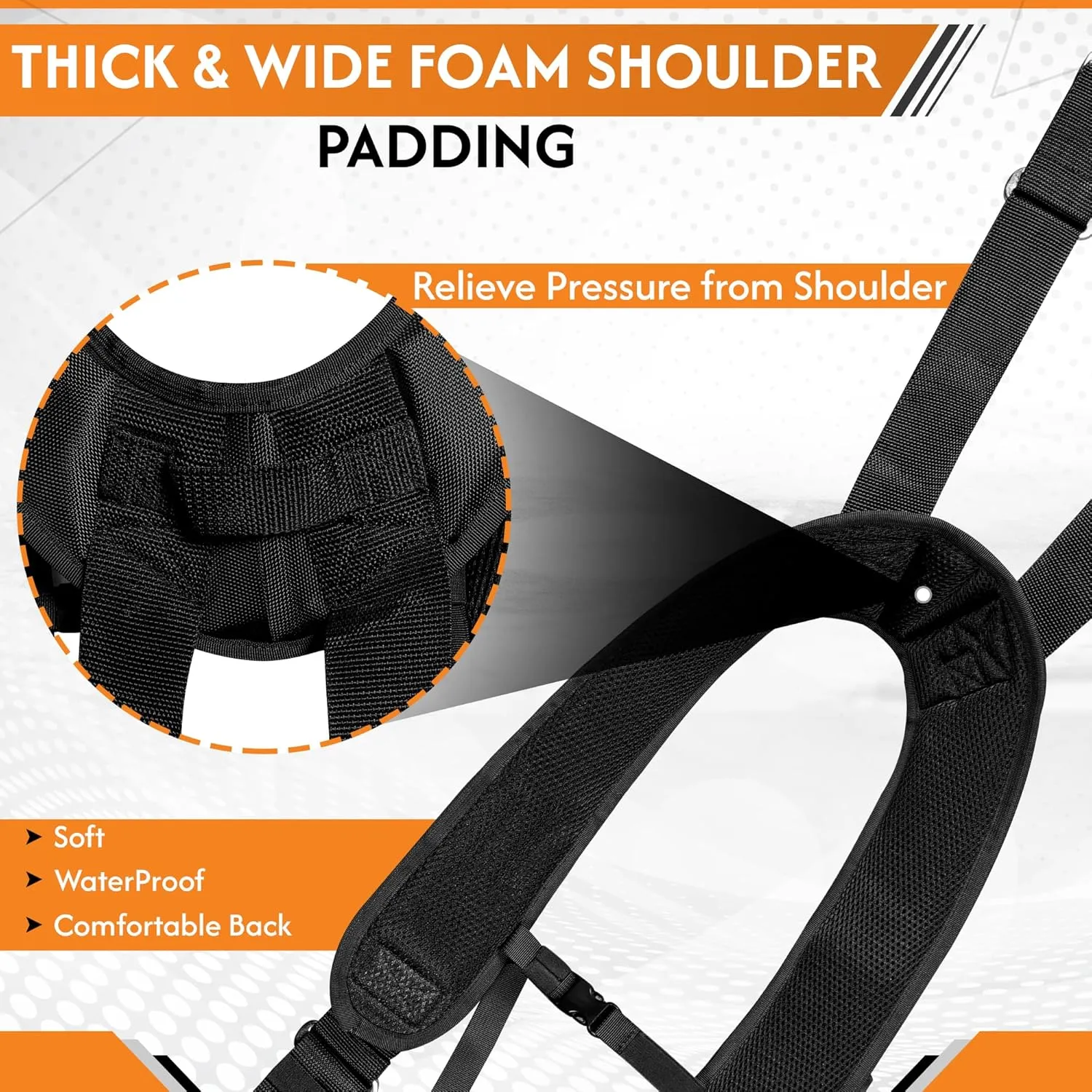 ABRIX Nylon work Suspender, Adjustable (Fits 30" to 50"), Tool belt suspender  for Carpenters, Electricians, Contractors (work suspender, Extra Large)