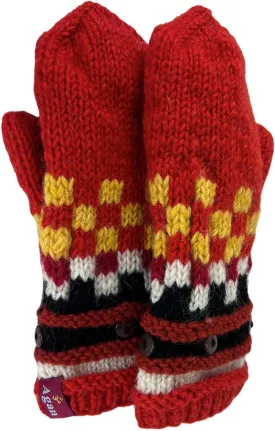 Agan Traders Women's 2025 Spring Assorted Women's Knit Wool Thick Hat Mitten Fingerless Glove Warm Fleece Lined Himalaya