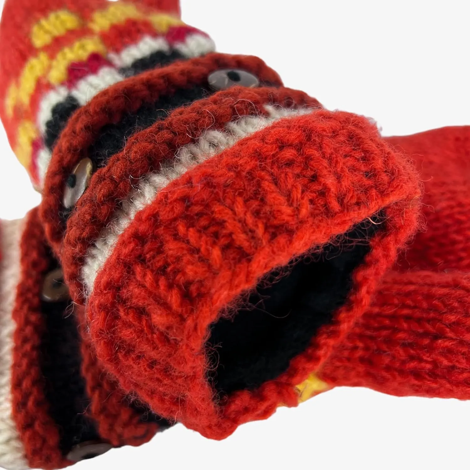 Agan Traders Women's 2025 Spring Assorted Women's Knit Wool Thick Hat Mitten Fingerless Glove Warm Fleece Lined Himalaya