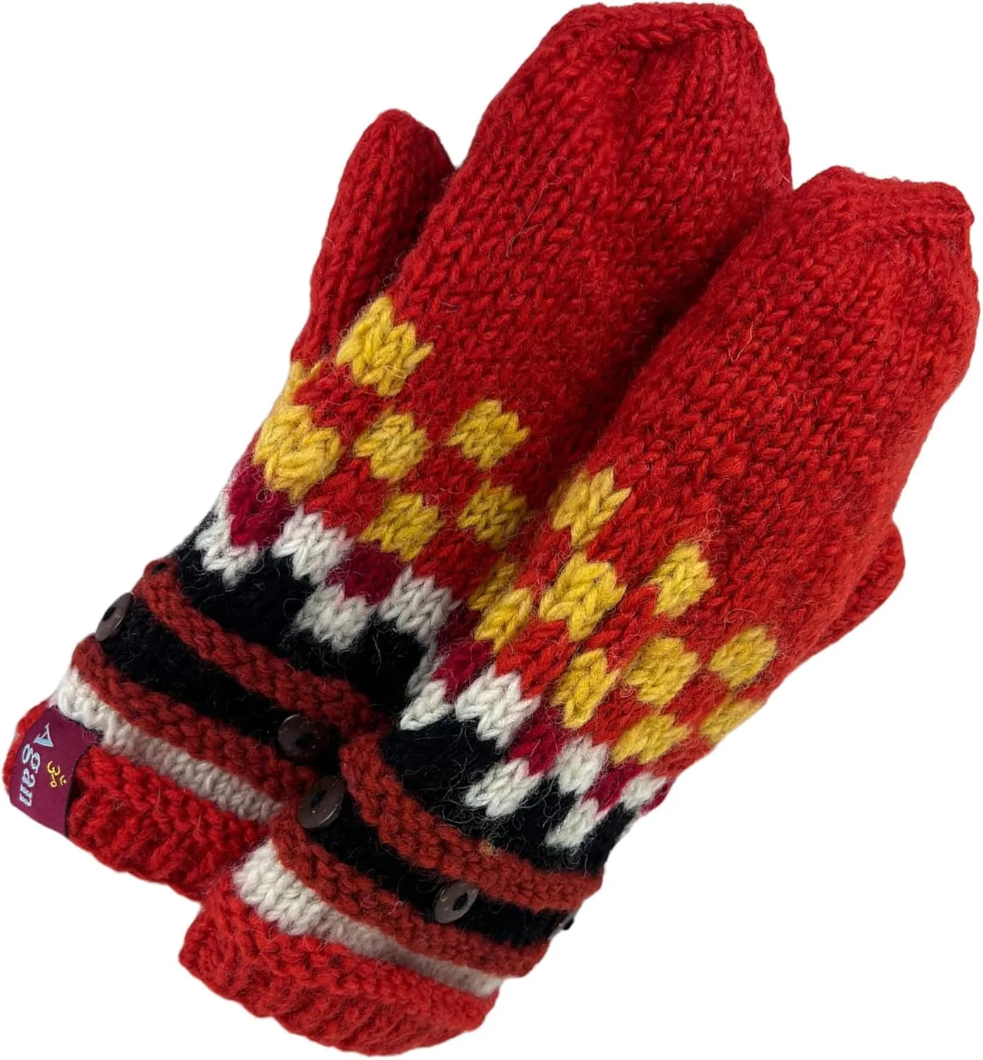 Agan Traders Women's 2025 Spring Assorted Women's Knit Wool Thick Hat Mitten Fingerless Glove Warm Fleece Lined Himalaya