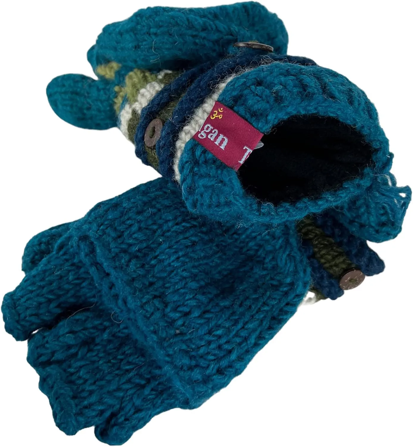 Agan Traders Women's 2025 Spring Assorted Women's Knit Wool Thick Hat Mitten Fingerless Glove Warm Fleece Lined Himalaya