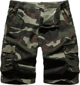 APTRO Men's Cargo Shorts Multi-Pockets Twill Camo Casual Work Shorts