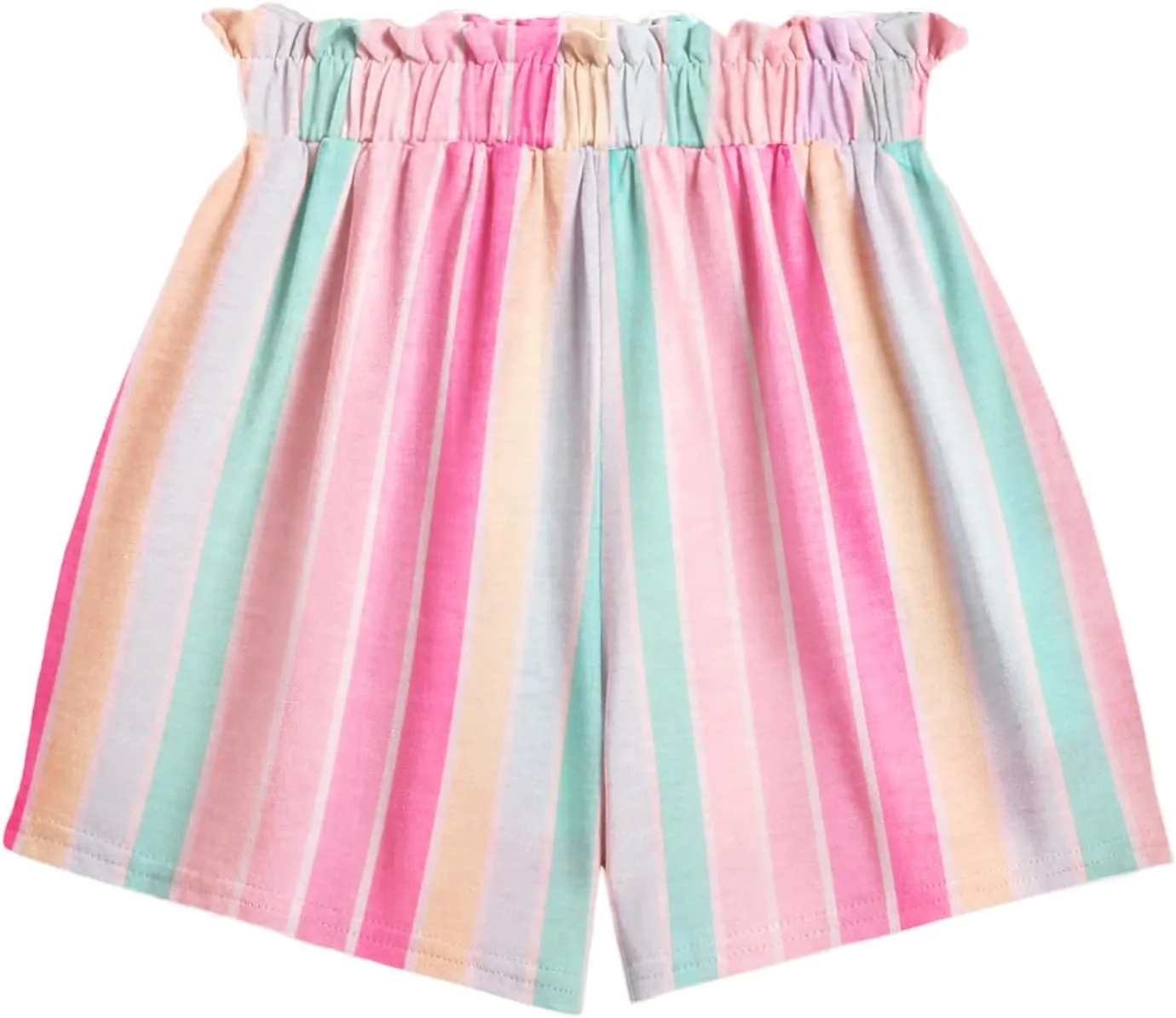 Arshiner Girl's 2 Piece Outfits Tie Knot Tank Top and Paperbag Waist Pocketed Summer Short Sets