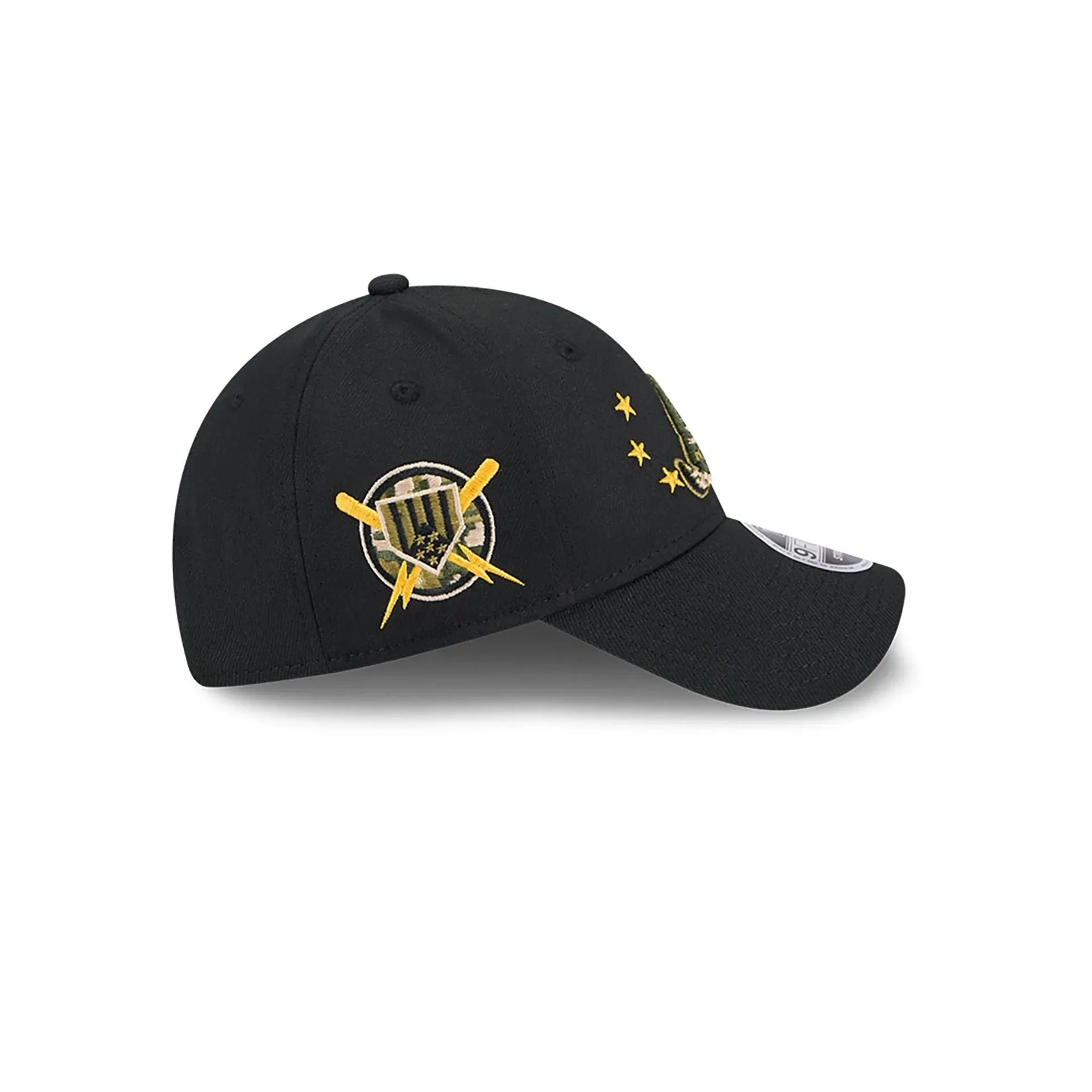 Atlanta Braves MLB Armed Forces Day 2024 Black 9FORTY Stretch Snap Cap