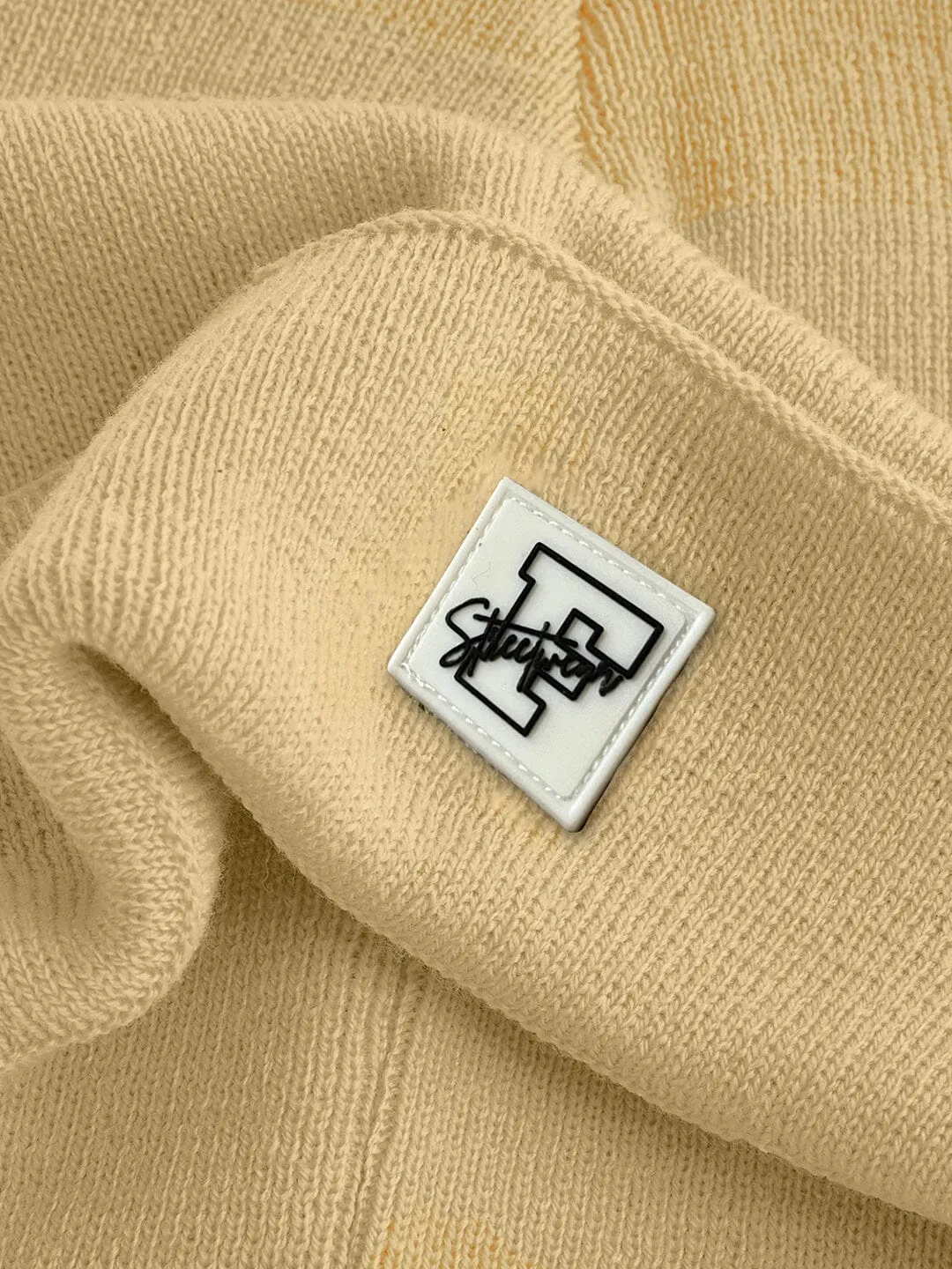 Beige Fisherman Beanie