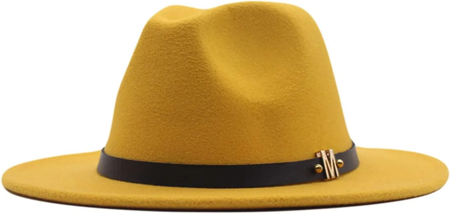 Belt Hat Fedora Buckle Floppy Hat Panama Wool Wide Womens Classic Baseball Caps Classic Low Profile Hat