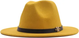 Belt Hat Fedora Buckle Floppy Hat Panama Wool Wide Womens Classic Baseball Caps Classic Low Profile Hat