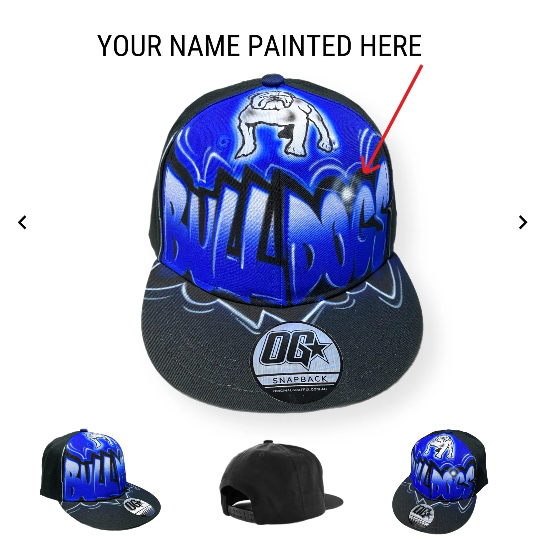 Bulldogs Graffiti Name Snapback Cap