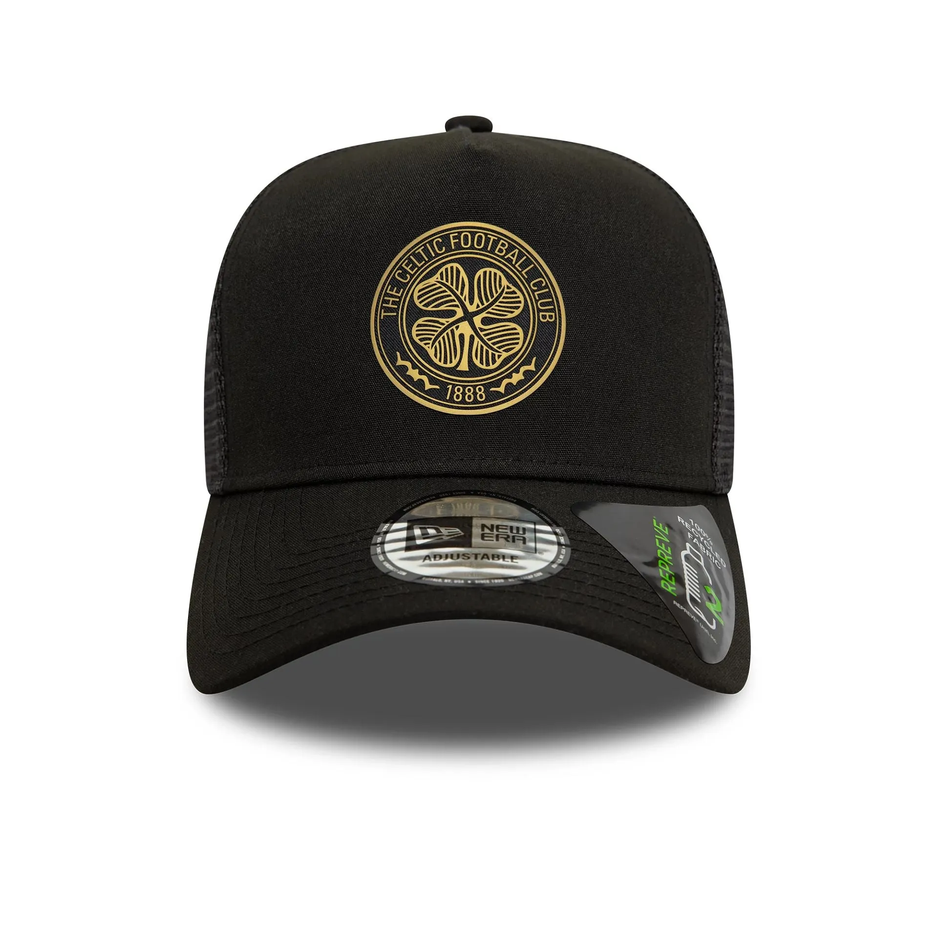 Celtic FC Repreve Black 9FORTY E-Frame Adjustable Trucker Cap