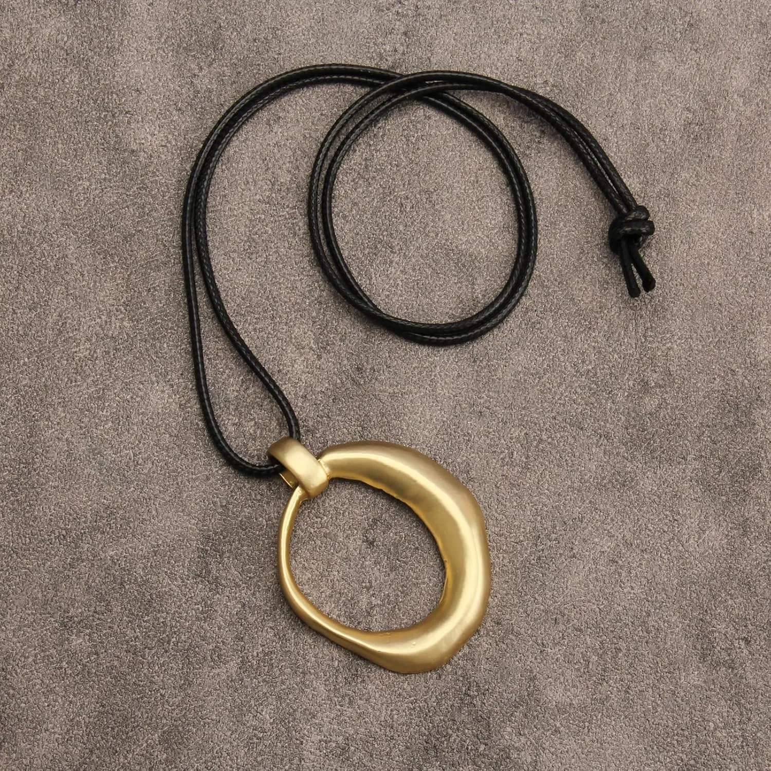 GelConnie Wooden Necklaces for Women Gold Leather Necklace Long Boho Layered Necklace Silver Hippie Choker Necklace Bohemian Jewelry for Women