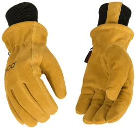 Hydroflector 350HKP-M Gloves, Men's, M, Keystone Thumb, Knit Wrist Cuff, Cowhide Leather, Gold :PR: QUANTITY: 1