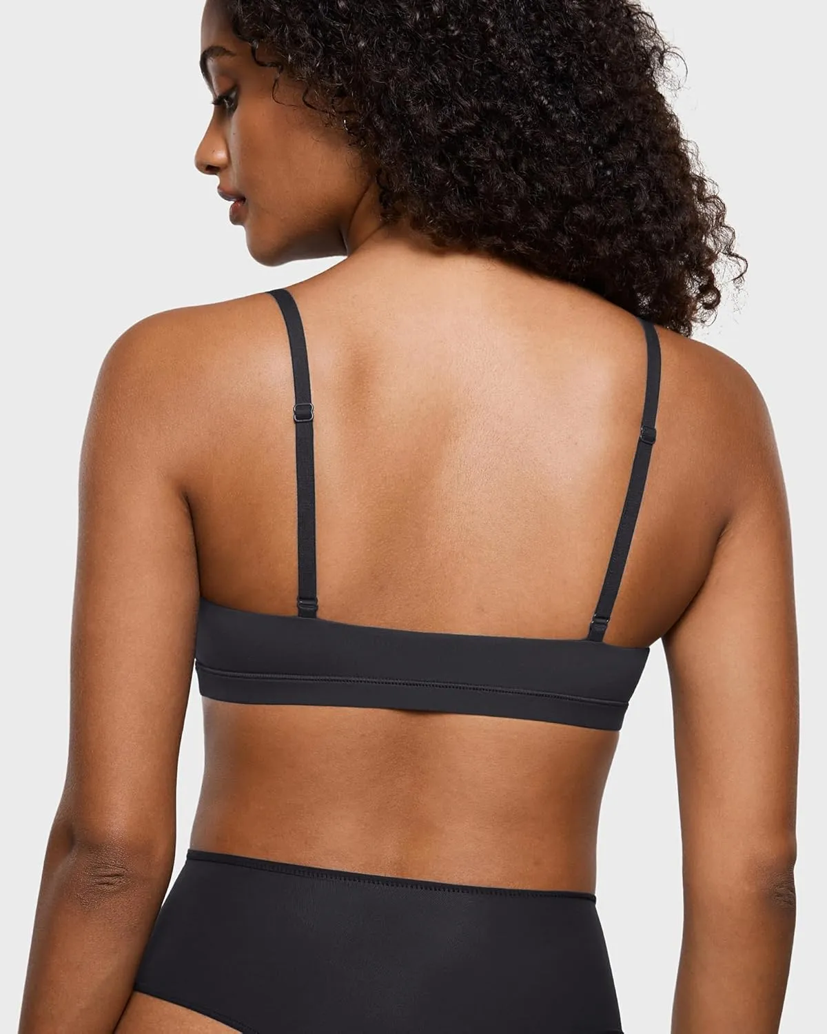 INLYRIC Women's Inbarely Triangle Bralette Plunge Unlined Seamless Bra No Underwire Sexy Comfortable Everyday