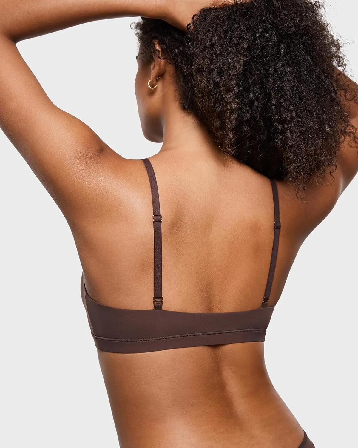 INLYRIC Women's Inbarely Triangle Bralette Plunge Unlined Seamless Bra No Underwire Sexy Comfortable Everyday