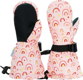 JAN & JUL Girls Insulated Waterproof Snow Mittens for Toddler and Kids