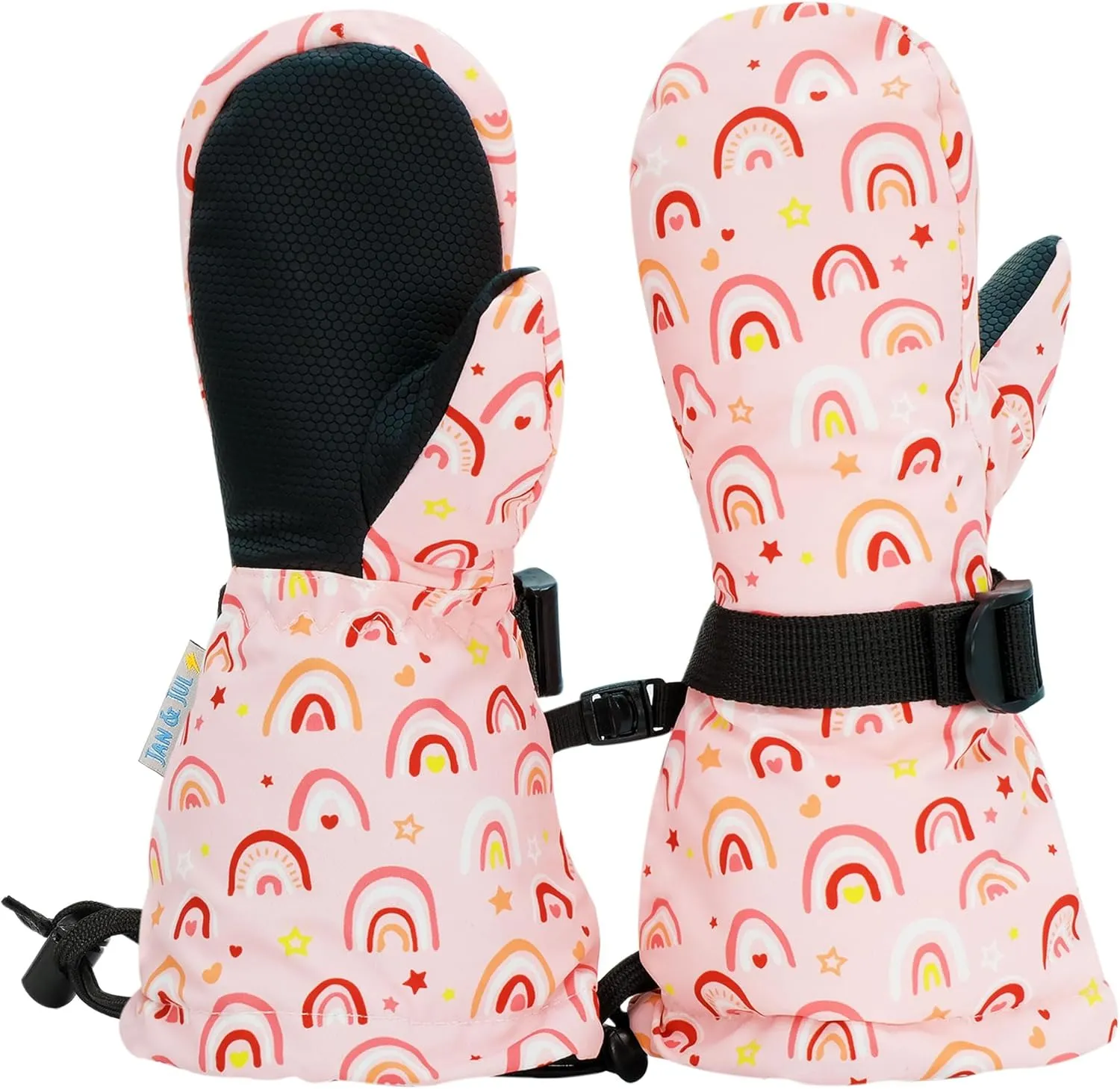 JAN & JUL Girls Insulated Waterproof Snow Mittens for Toddler and Kids
