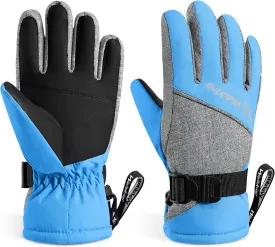 Kids Winter Gloves-3M Thinsulate Snow Waterproof Ski Cold Weather Insulated Outdoor Snowboard Gloves for Boys Girls Youth
