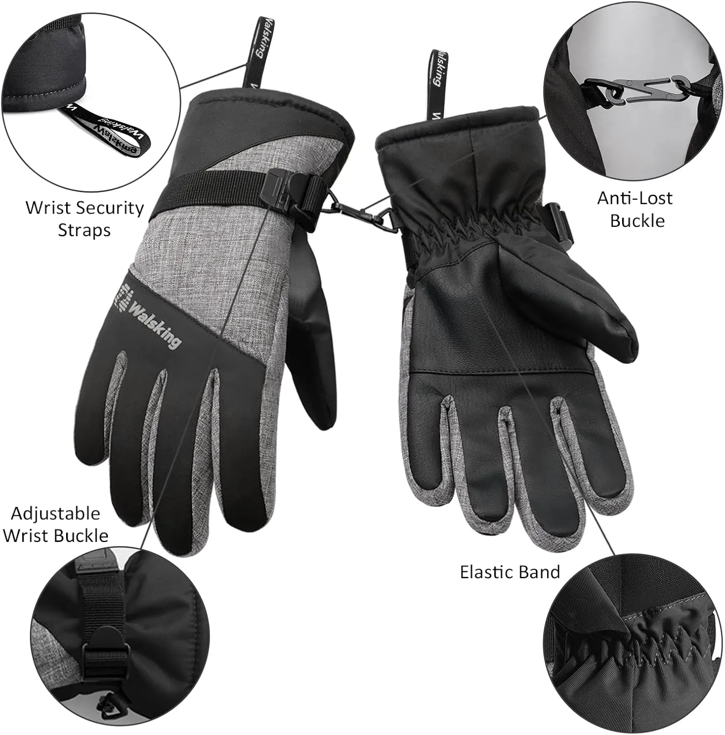 Kids Winter Gloves-3M Thinsulate Snow Waterproof Ski Cold Weather Insulated Outdoor Snowboard Gloves for Boys Girls Youth