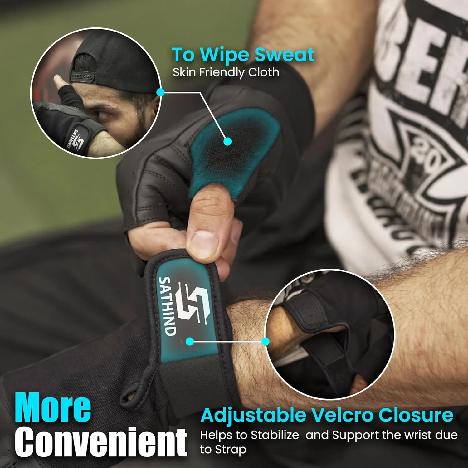 Leather Workout Gloves for Men & Women  Anti-Slip Weightlifting, Gym, and Cycling Gloves with StretchBack Mesh, Full Palm Protection Extra Grip for Fitness & Cross-Training Gloves
