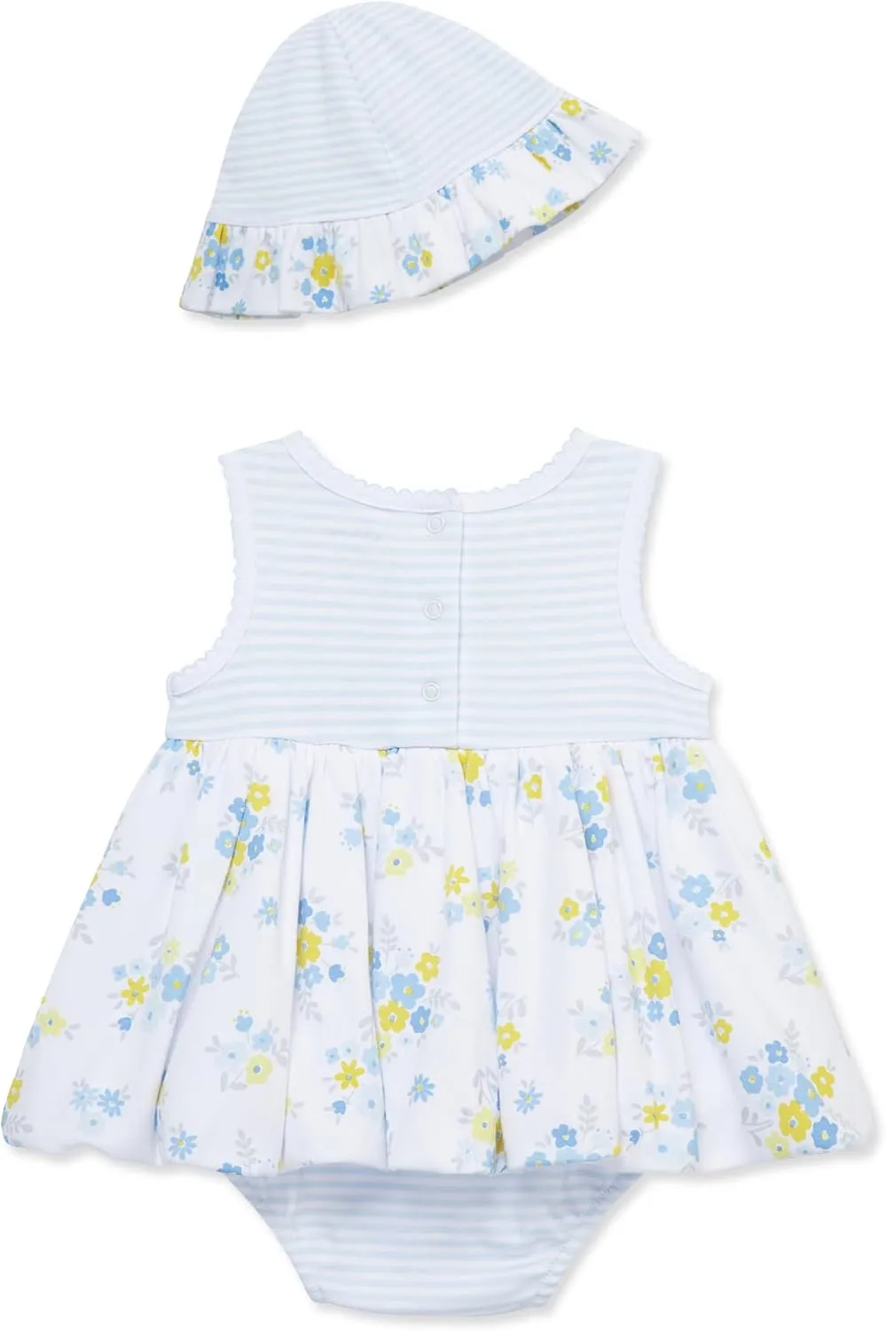 Little Me Clothes for Baby Girls' Popover Bodysuit Dress and Hat Set, 3-12 Months
