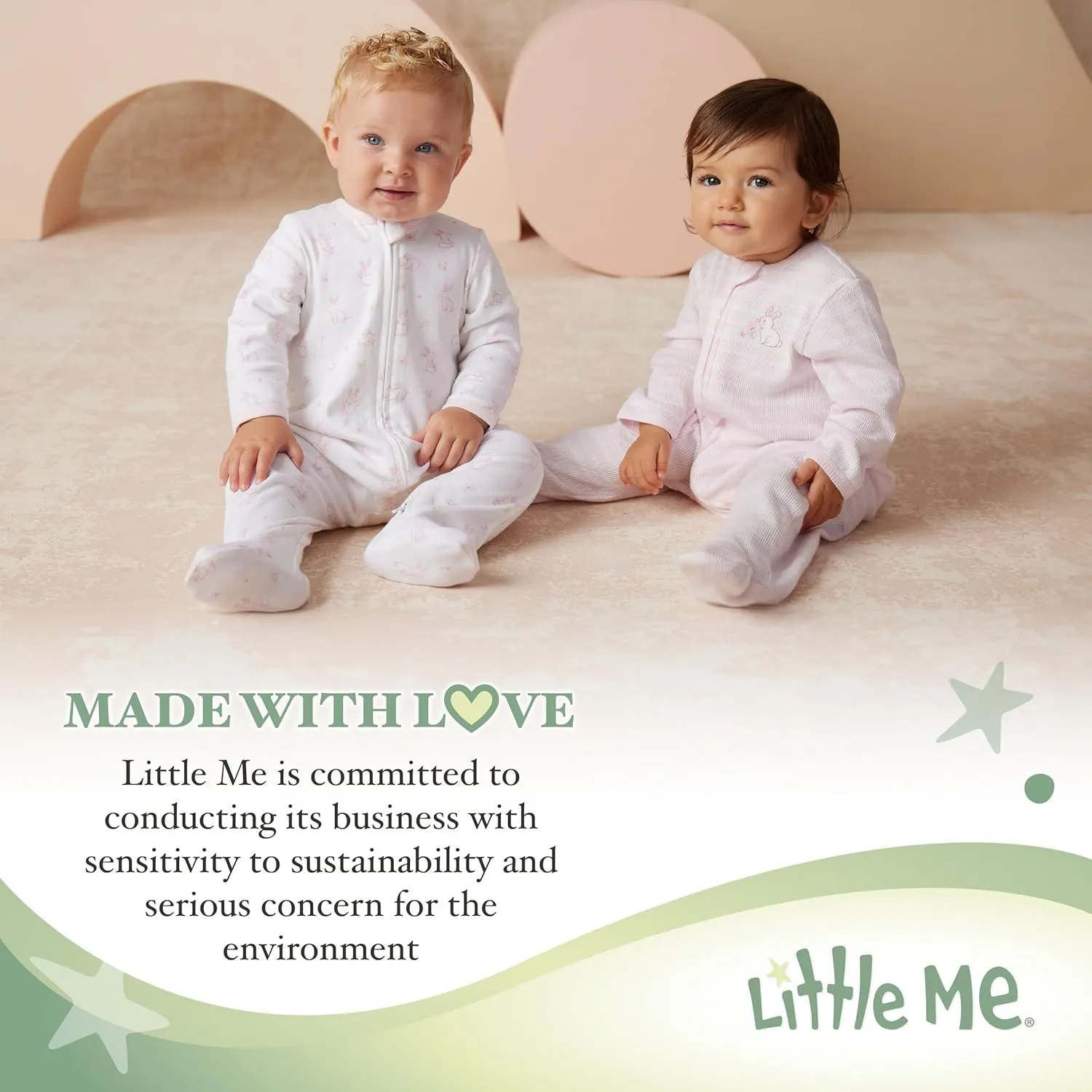 Little Me Clothes for Baby Girls' Popover Bodysuit Dress and Hat Set, 3-12 Months