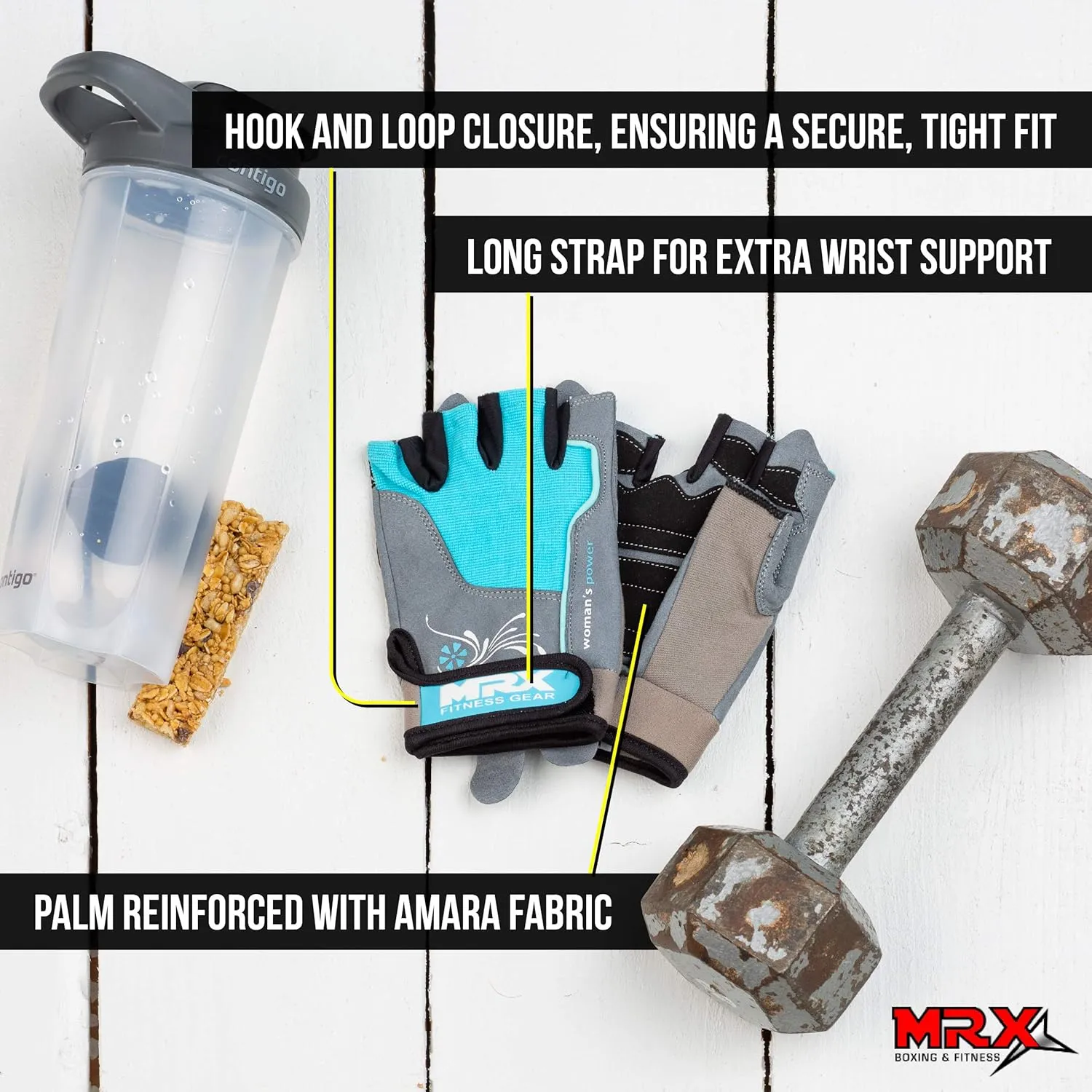 MRX BOXING & FITNESS Weight Lifting/Exercise Grip Gloves for Women, Great for Workouts, Weight Training and More, Pro Series