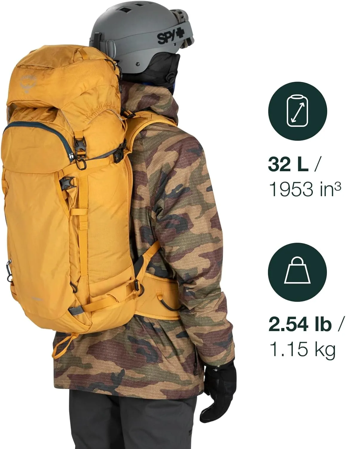 Osprey Soelden 42L Men's Ski and Snowboard Backpack, Black