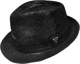 Premium Leather Fedora Hat - Classic Style for Men & Women - Short Brim Trilby Hat