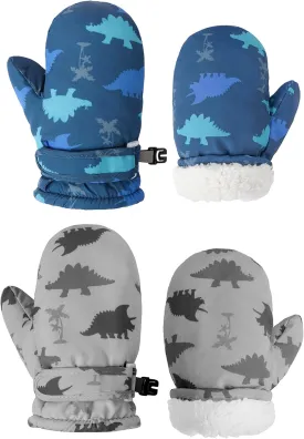 Toddler Mittens Lined Fleece Snow Gloves for Boys Girls Kids Winter Ski Gloves Baby Mittens