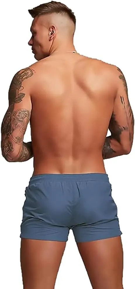 TONLEN Mens Swimwear Sports Shorts Swim Trunks with Zipper Pockets