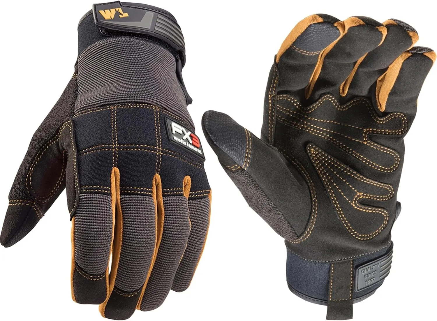 Wells Lamont FX3 Men's Extreme Dexterity Extra Wear Work Gloves, Touchscreen, XX-Large (7853XXC)