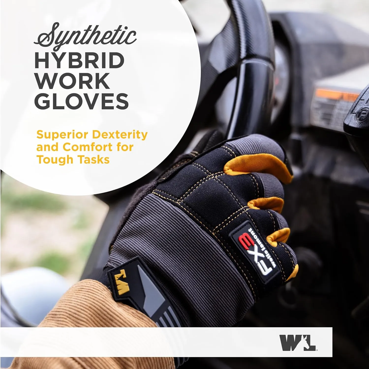 Wells Lamont FX3 Men's Extreme Dexterity Extra Wear Work Gloves, Touchscreen, XX-Large (7853XXC)