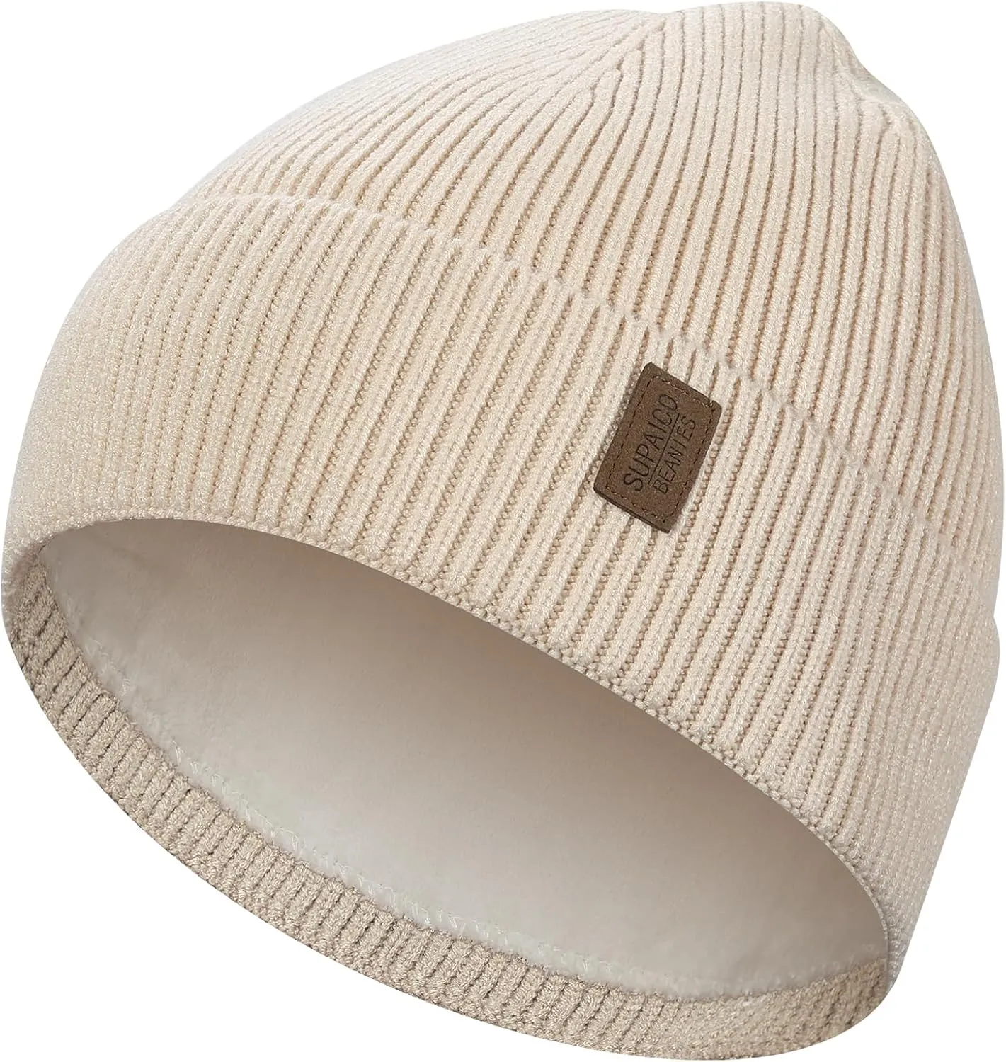 Winter Beanie Hat for Men Women Fleece Lined Knit Beanie Soft Cuffed Thick Warm Beanie Hats Unisex