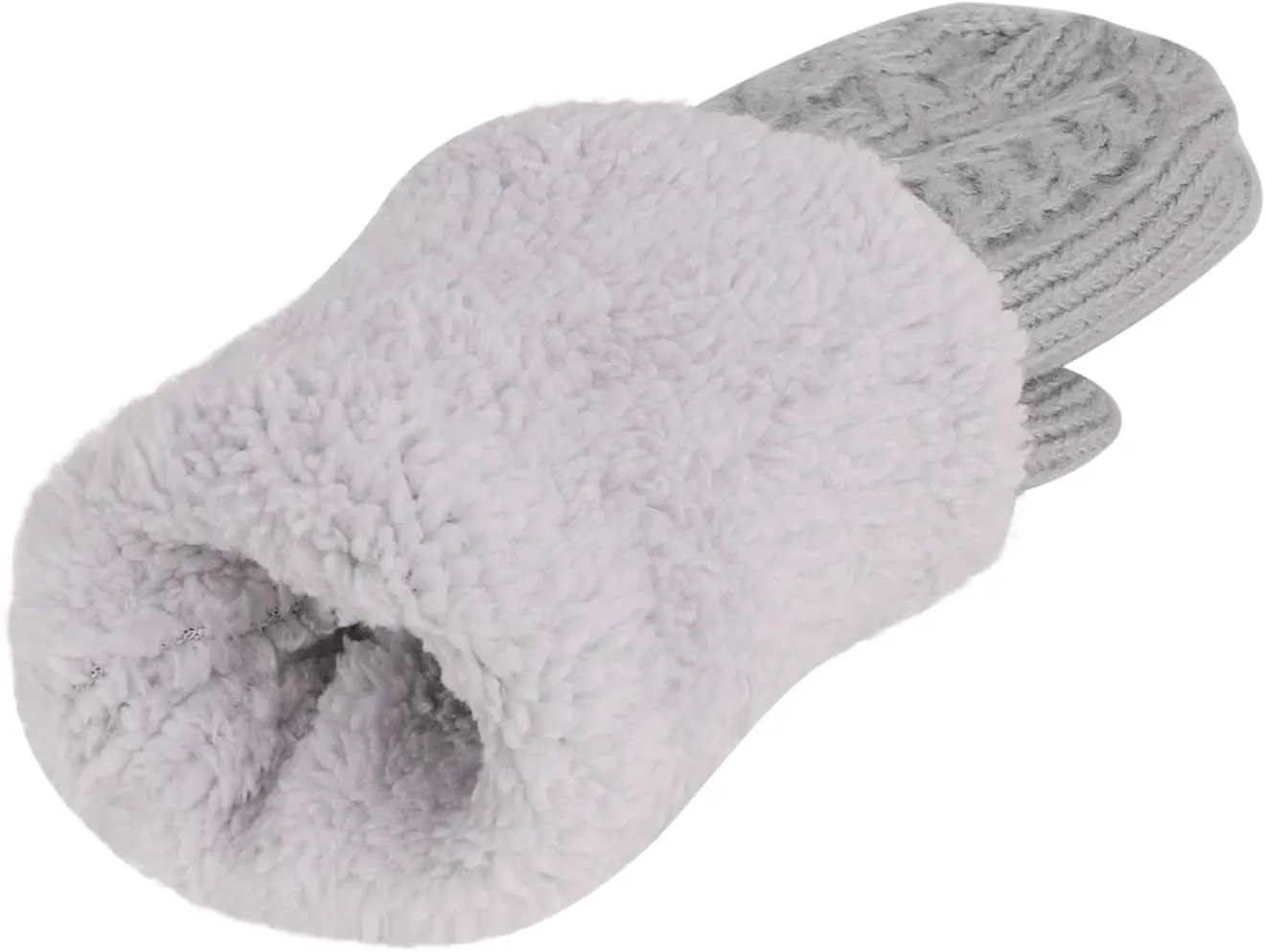 Women Men Winter Knit Mitten Gloves Thermal Fleece Lined Mittens Full Finger Hand Warmer Cold Weather Gloves