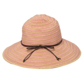 Women's Ribbon Paperbraid Stripe Sun Brim
