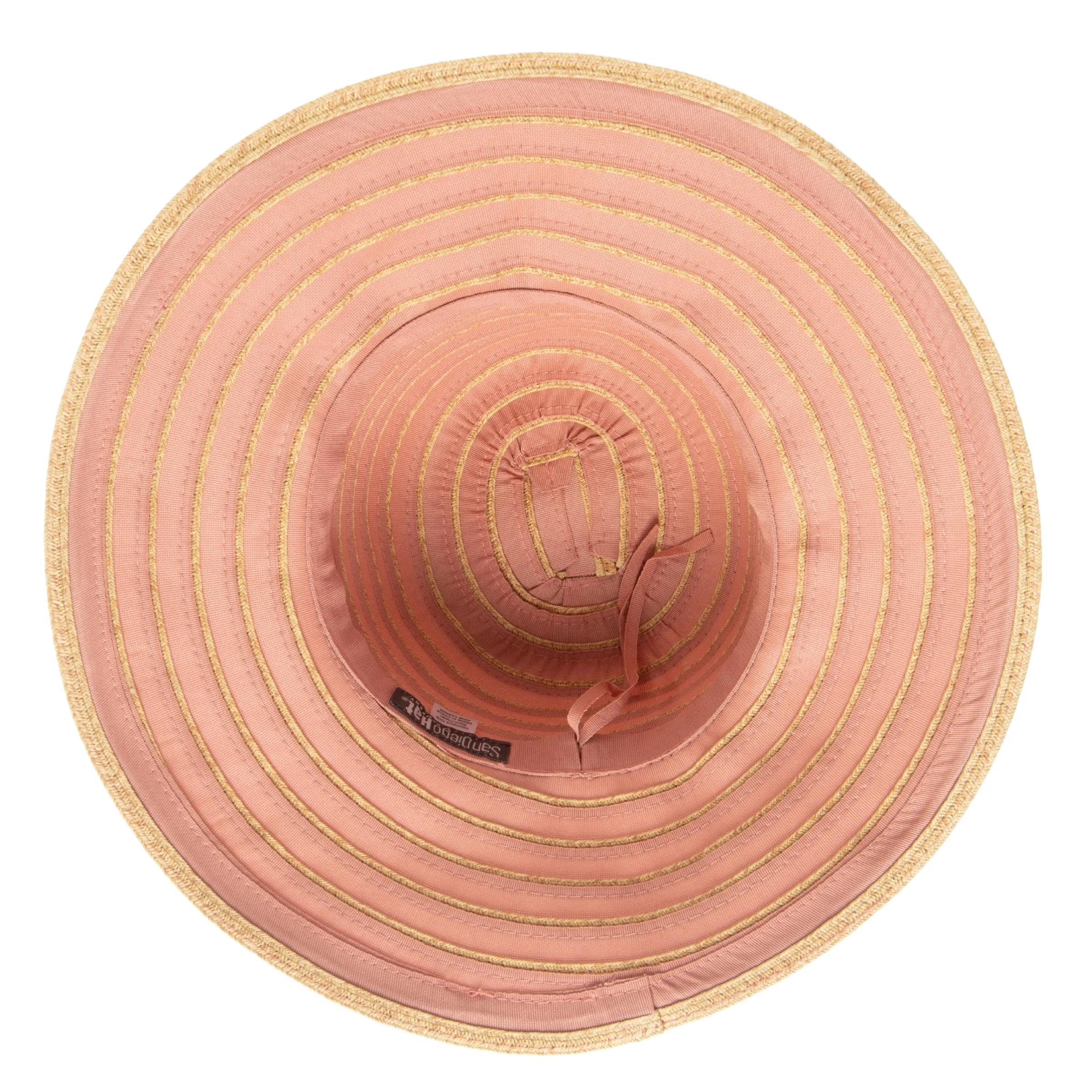 Women's Ribbon Paperbraid Stripe Sun Brim
